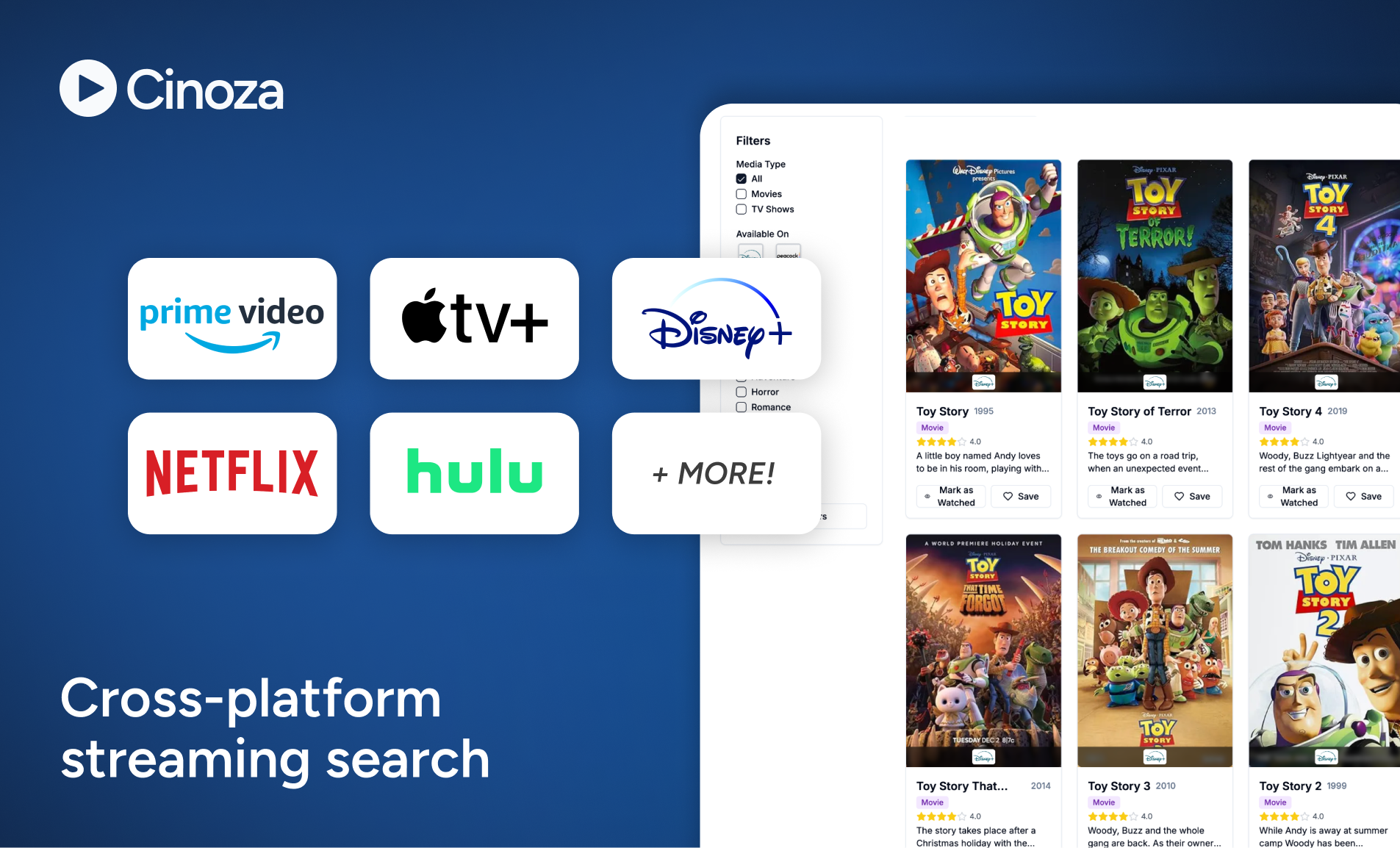 Cross-platform streaming search